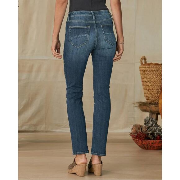 Sundance Driftwood Audrey Cassia Embroidered Floral Jeans | Dark Wash | SZ 28 - Picture 3 of 14